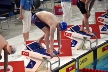 Myles in starting blocks