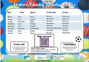 Sport Clubs 2024/25 (Term 1)